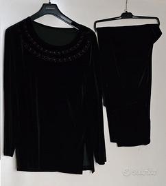 Maglia velluto + pantalone in velluto colore nero