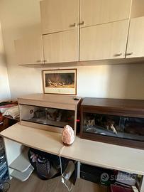 Struttura Libreria + tavolo + 3 scaffali a