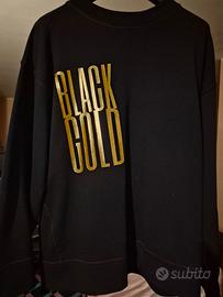 felpa nera Black Gold  "Brazza Gang" taglia XL