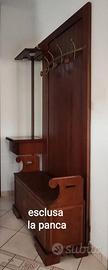 Attaccapanni ingresso in legno con specchio