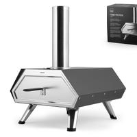 Forno Pizza Portatile Pellet Esterno Inox Piastra
