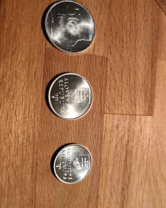 Lotto 3 monete Slovacchia 1993 halier