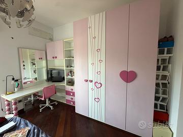 Cameretta completa bambina su misura, pezzo unico