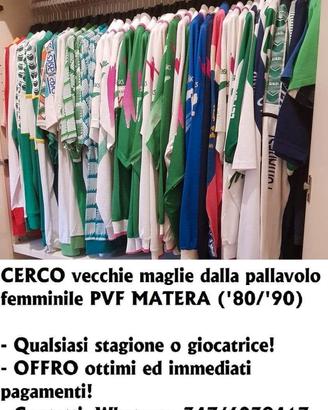 C.E.R.C.O. maglie volley PVF MATERA pallavolo '90