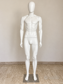 Manichino uomo intero bianco smontabile con base