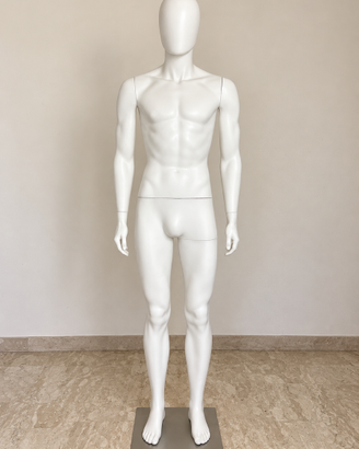 Manichino uomo intero bianco smontabile con base