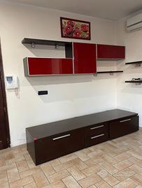 Soggiorno vetro e legno