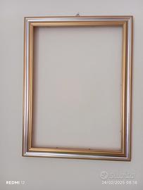 cornice legno color oro argento quadro pittura 