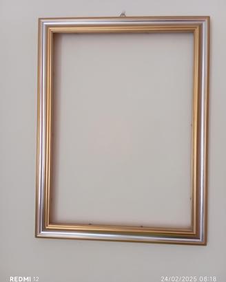 cornice legno color oro argento quadro pittura 