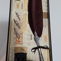 Penna stilografica a piuma con calamaio NUOVO