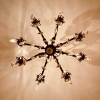 Splendido lampadario vintage anni '60 in cristallo