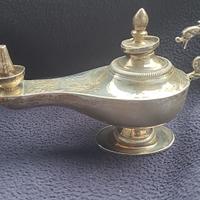 Lampada a stoppino in argento Anni '50