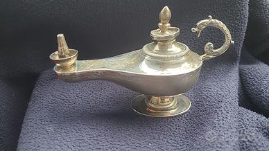 Lampada a stoppino in argento Anni '50