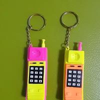 Set di 2 portachiavi telefono vintage