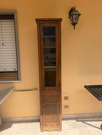 Vetrinetta a colonna in legno