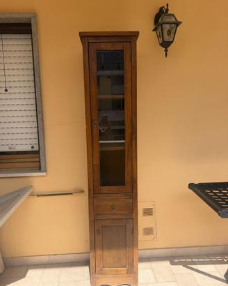 Vetrinetta a colonna in legno