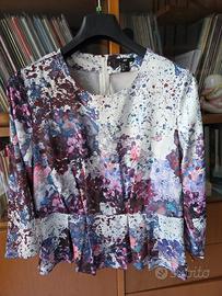 blusa H&M delicata fantasia