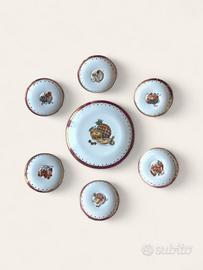 Set 7 Piatti da Frutta in Porcellana Vintage