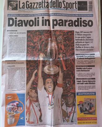 GAZZETTA DELLO SPORT MILAN CAMPIONE D’EUROPA 2003