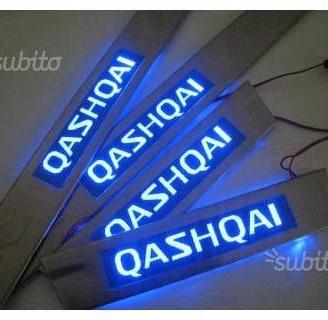 Nissan qashqai 2014-2018 battitacco inox a led