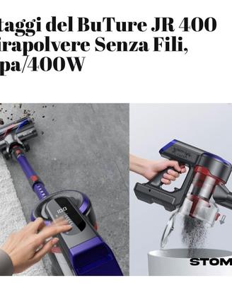 Aspirapolvere Buture JR400 senza fili 400W