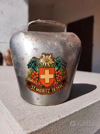 Campanaccio vintage da collezione con decorazione 