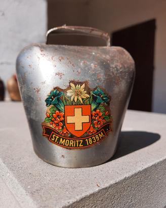 Campanaccio vintage da collezione con decorazione 