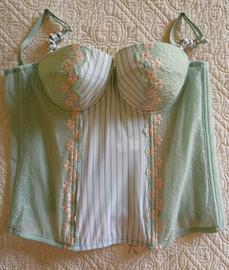 Top bustier verde acqua