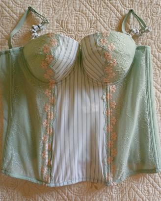Top bustier verde acqua