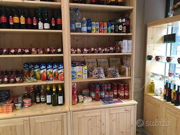 Mobili libreria dispensa in legno massello vetrina