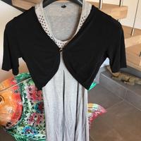 Vestito grigio benetton e coprispalla