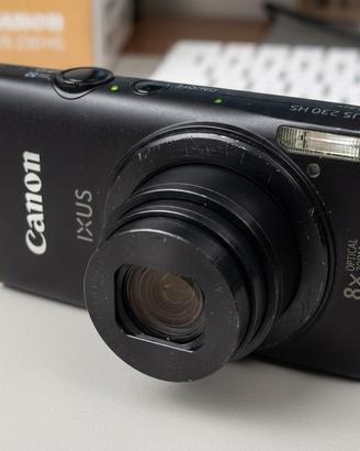 Canon IXUS 230 HS  + 3 Batterie + carica + borsa