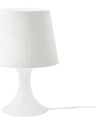 4 lampade bianche da tavolo ikea