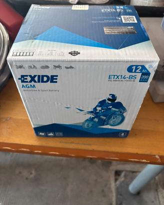Batteria moto NUOVA Exide AGM ETX14-bs 200a 12ah