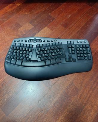tastiera ergonomica Microsoft vintage senza fili 