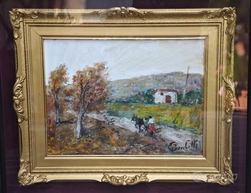 Dipinto di Gaetano Bocchetti, verso i campi
