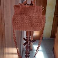 borsa bauletto doppio indosso colore ruggine