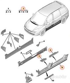 7010j0 longherone sottoscocca inferiore destro c8