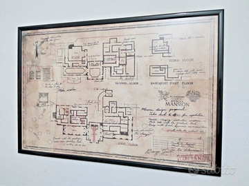 RESIDENT EVIL MAPPA VILLA SPENCER RIPRODUZIONE