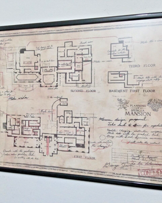 RESIDENT EVIL MAPPA VILLA SPENCER RIPRODUZIONE