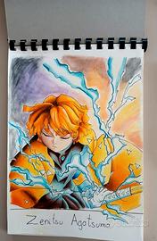 Drawing Zenitsu Demon Slayer