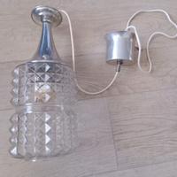 Lampadario in vetro e alluminio anni 60/70 origin.