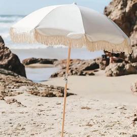 Ombrellone da spiaggia o da Giardino Bianco /panna