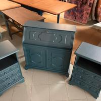 RM Trittico ribalta blu scrittoio blu comodini blu