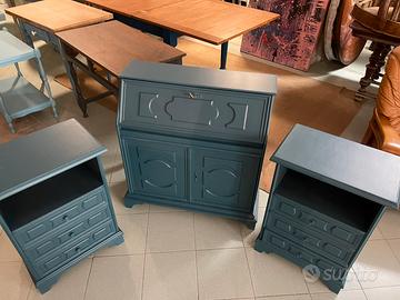 RM Trittico ribalta blu scrittoio blu comodini blu