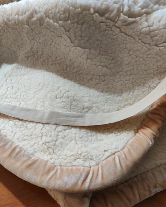 coprimaterasso singolo lana di Merinos 