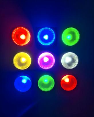 Coppia Matrix 9 Eye COB RGBW PAR LED Flat DMX