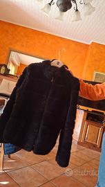 giubbotto di pelliccia sintetica tg xs