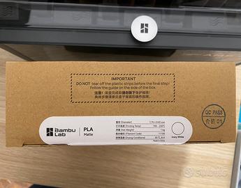 Filamento Bambu Lab PLA Matte REFILL - BIANCO/NERO