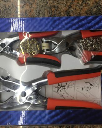 Set pinze per forare-applicare bottoni e occhielli